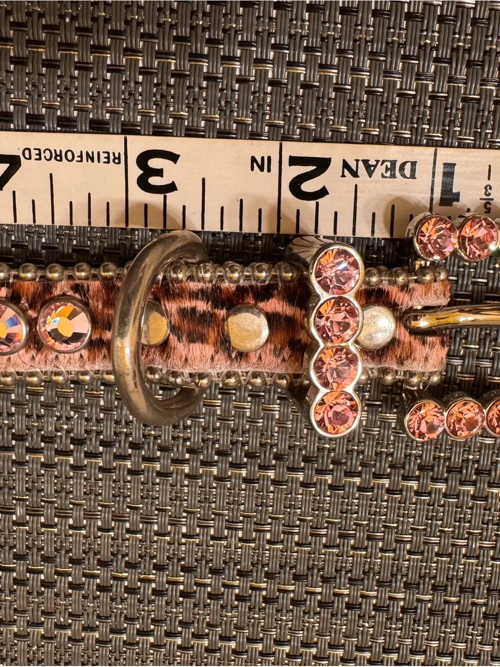 Authentic B.B. Simon Swarovski Crystal Pet Collar XS – Pink Animal Print
